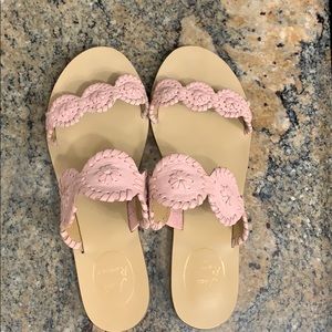 Jack Rogers Blush Lauren Leather Sandals